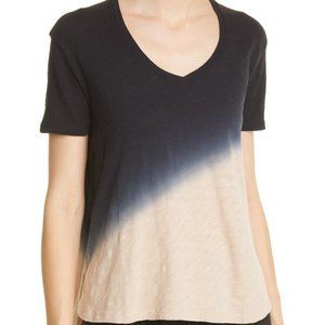 ATM Anthony Thomas Melillo Black and Cream Ombre Tee